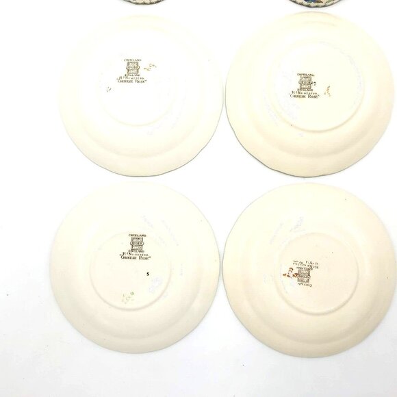 Set of 4 Spode Copeland "Chinese Rose" Teacups & Saucers Vtg England - Picture 5 of 16